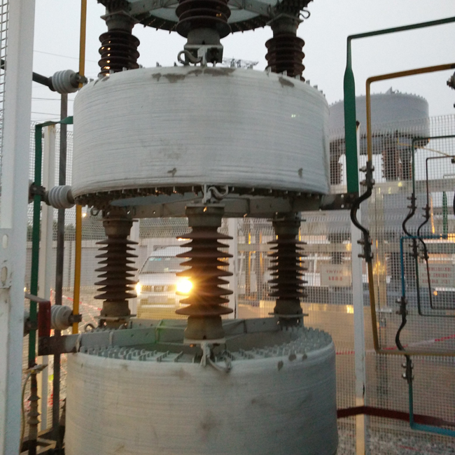 廣東佛山一所110kV大欖站、虹嶺站10kV 4組串聯(lián)電抗器外絕緣處理-（硅橡膠絕緣涂料）